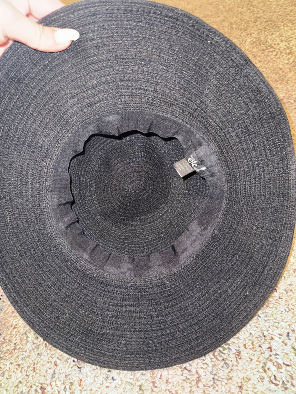 Black Wide Brim Sun Hat- Rue 21 - Picture 5 of 6